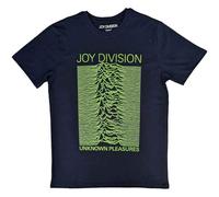 Rock Off Officially Licensed Products Joy Division T Shirt Unknown Pleasures FP Nouveau Officiel Unisex Navy Bleu Size M