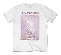 Joy Division T Shirt Space Unknown Pleasures Gradient Logo Officiel Homme Blanc Size XL