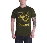 Kurt Cobain T Shirt Shoes Logo Nouveau Officiel Unisex Vert Size L