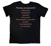 Rock Off officially licensed products Megadeth Unisex T-Shirt: Peace Sells Album Cover (Noir) (Back Print) Size XL