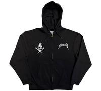 Rock Off officially licensed products Metallica Worn Pushead Flaming Skull Officiel Vestes à Capuches (XX-Large)