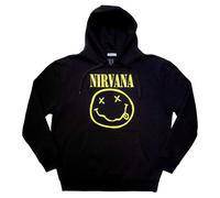 Rock Off officially licensed products Nirvana Jaune Grunge Face Pullover Sweat-Shirt À Capuche Size S