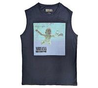 Rock Off officially licensed products Nirvana Tank Top Muscle T Shirt Nevermind Album Band Logo Officiel Unisex Navy Size M