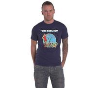 Rock Off officially licensed products No Doubt T Shirt Tragic Kingdom Band Logo Nouveau Officiel Unisex Denim Bleu Size S