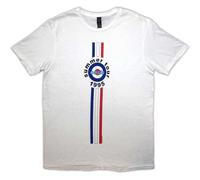 Oasis - T-shirt unisexe Stripes '95 - sous licence officielle Rock Off - Blanc XL