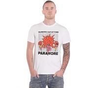 Rock Off officially licensed products Paramore T Shirt Running Out of Time Nouveau Officiel Unisex Blanc Size L