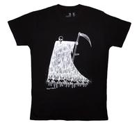Rock Off officially licensed products Radiohead Unisex Organic T-Shirt: Grim Reaper (Noir) Size M