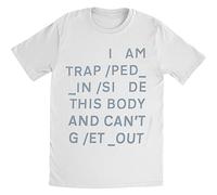 Rock Off officially licensed products Radiohead Unisex T-Shirt: Trapped (Blanc) (Back Print) Size XL