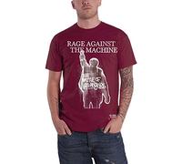 Rock Off officially licensed products Rage Against The Machine Unisex T-Shirt: Bola Album Cover (Maroon Rouge) (Back Size M