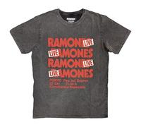 Rock Off officially Licensed Products Ramones Live in Concert Stone Wash T Shirt Size L
