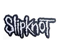 Rock Off officially licensed products Slipknot Cut-Out Logo Noir Border Woven Patch Size Accessory Size