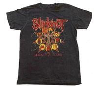 Slipknot T-shirt pour enfant avec logo Liberate Band officiel Noir délavé, Noir/blanc, Medium (7/8 Yrs)
