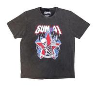 Rock Off officially Licensed Products Sum 41 All Killer No Filler Skeleton Stone Wash T Shirt Size L