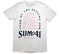 Rock Off officially licensed products Sum 41 Tour 24 Rose Skull T Shirt