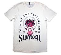 Rock Off officially licensed products Sum 41 Tour 24 Rose Skull T Shirt Size S
