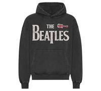 Rock Off officially licensed products The Beatles Guitar & Drop T Logo Stone Wash Pullover Sweat-Shirt À Capuche Size M
