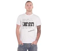 Rock Off officially licensed products The Beatles Unisex T-Shirt: Blanc Album Tracks (Blanc) (Back Print) Size L