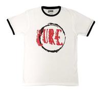 Rock Off officially licensed products The Cure Ringer T Shirt Circle Band Logo Nouveau Officiel Unisex Blanc Size M