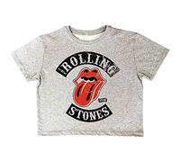 Rock Off officially licensed products The Rolling Stones Crop Top T Shirt Tour 78 Band Logo Nouveau Officiel Femme Size XXL