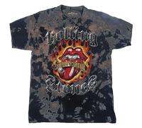 The Rolling Stones T-shirt pour enfant avec logo « Tattoo Flames Band », Gris, 11-12 ans