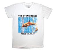 Rock Off officially licensed products The Stone Roses 'Fools Gold' T-shirt blanc, blanc, XL