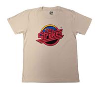 Rock Off officially licensed products The Strokes T Shirt Rouge Band Logo Nouveau Officiel Unisex Natural Size L
