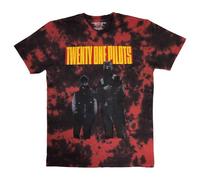 Rock Off officially licensed products Twenty One Pilots Standing Bar Band Logo Dye Wash T Shirt Size L