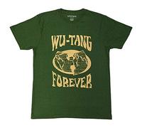 WU-Tang Clan T Shirt Forever Band Logo Nouveau Officiel Unisex Vert Size S