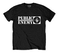 Rock Off Public Enemy Crosshairs Logo Officiel T-Shirt Hommes Unisexe (XX-Large)