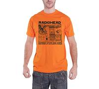 Rock Off Radiohead T Shirt Gawps Band Logo Nouveau Officiel Homme Orange Size XL