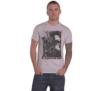 Rock Off Radiohead T Shirt Scribble Band Logo Nouveau Officiel Homme Gris Size XXL