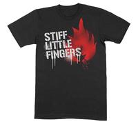 Rock Off Stiff Little Fingers T Shirt Graffiti Band Logo Nouveau Officiel Homme Size M