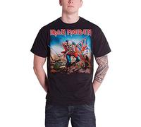 Rock Off – T-shirt homme Iron Maiden Trooper – Noir – Taille Large