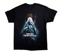 Rock Off T-shirt officiel licensié produits Within Temptation Bleed Out Noir Uni Manche courte Droite Col roulé Coupe régulière Homme L