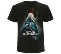 Rock Off T-shirt officiel licensié produits Within Temptation Bleed Out Noir Uni Manche courte Droite Col roulé Coupe régulière Homme L