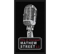Rock Off - Taille standard - Patch "Mathew St Mic City Of Liverpool" - Polyester RO10942 (Taille unique) (Noir/Gris)
