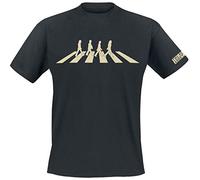 Rock Off The Beatles Abbey Road Silhouette T-Shirt, Noir, (Taille Fabricant: Medium) Homme