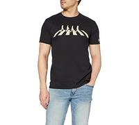 Rock Off The Beatles Abbey Road Silhouette T-Shirt, Noir, (Taille Fabricant: Medium) Homme