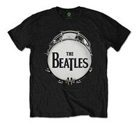 Rock Off The Beatles Black Original Drum Skin Officiel T-Shirt Hommes Unisexe (Large)