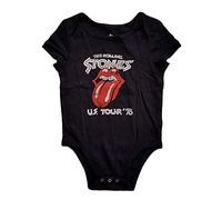 Rock Off The Rolling Stones Grenouillères Us Tour 78 Band Logo Nouveau Officiel Noir Size Large (9-12 months)