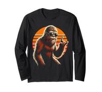 Rock on Bigfoot Sasquatch Aime Les Lunettes de Soleil Rock and Roll Manche Longue