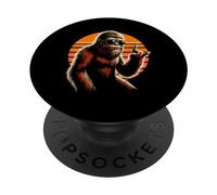 Rock on Bigfoot Sasquatch Aime Les Lunettes de Soleil Rock and Roll PopSockets PopGrip Adhésif
