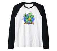 Rock on Dude Tortue Mignonne et Amusante Manche Raglan