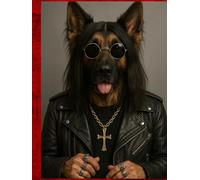 Rock On, German shepherd! Retro Notebook for Dog Lovers & Music Fans: A Fun & Unique Journal for Animal Lovers, Musicians, and Dreamers