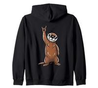 Rock on Otter avec Lunettes de Soleil Sweat à Capuche