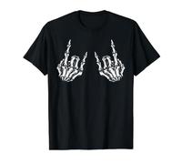 Rock on Rock Star Squelette Mains T-Shirt Graphique avec Valeur