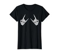 Rock on Rock Star Squelette Mains T-Shirt Graphique avec Valeur