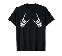 Rock on Rock Star Squelette Mains T-Shirt Graphique avec Valeur