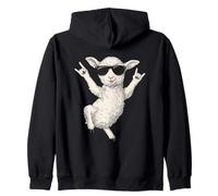 Rock on Sheep avec Lunettes de Soleil Sweat à Capuche