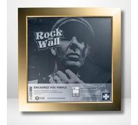 Rock on Wall - Cadre pour Disque Vinyle - Ouverture/Fermeture Facile - Doré - Encoche de suspension intégrée - Fabriqué en France
